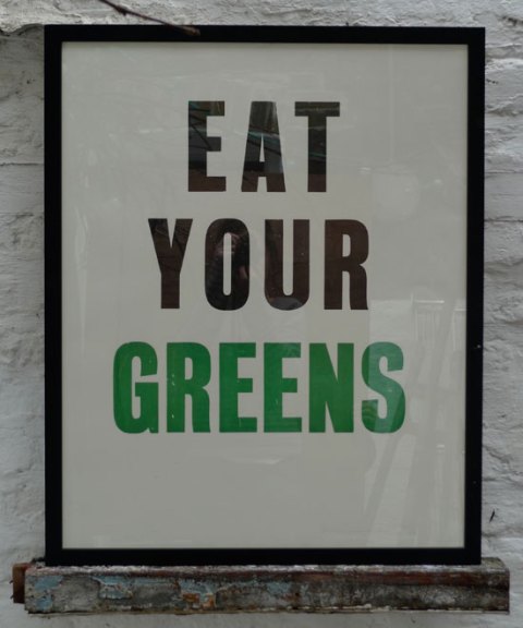 Clerk Ink Well, Eat Your Greens, stationery, letterpress, letterpress print, poster, ideal home, homeshoppingspy, alice humphrys